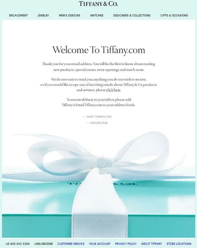 Value and Heritage welcome email
