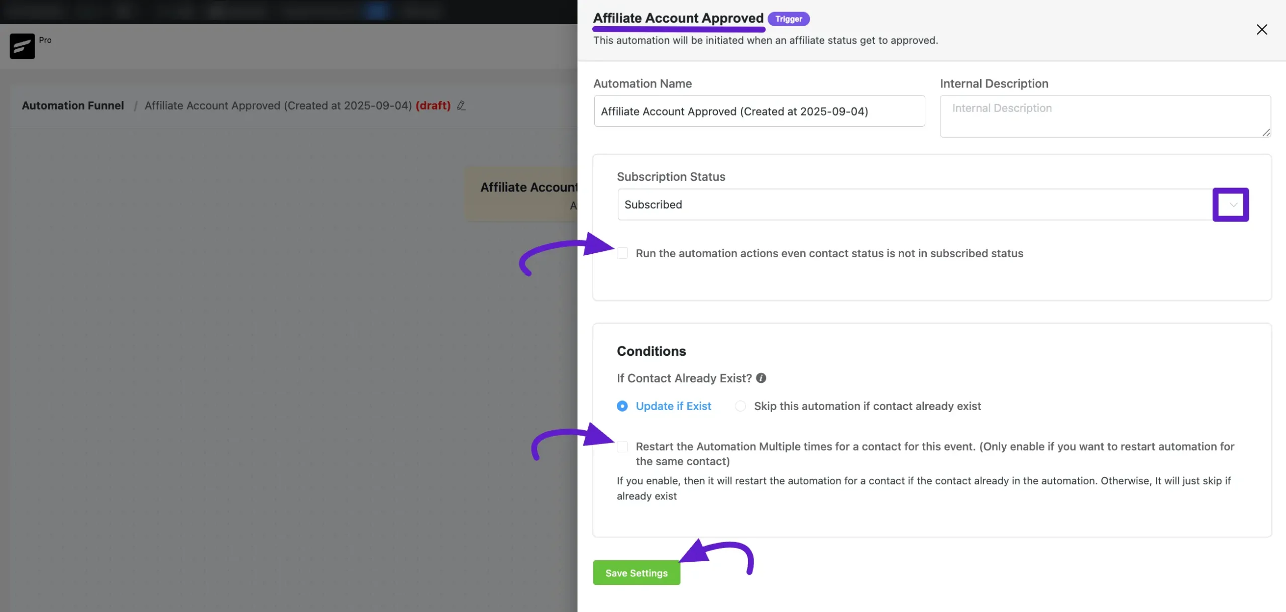 affiliate account approved automation 04