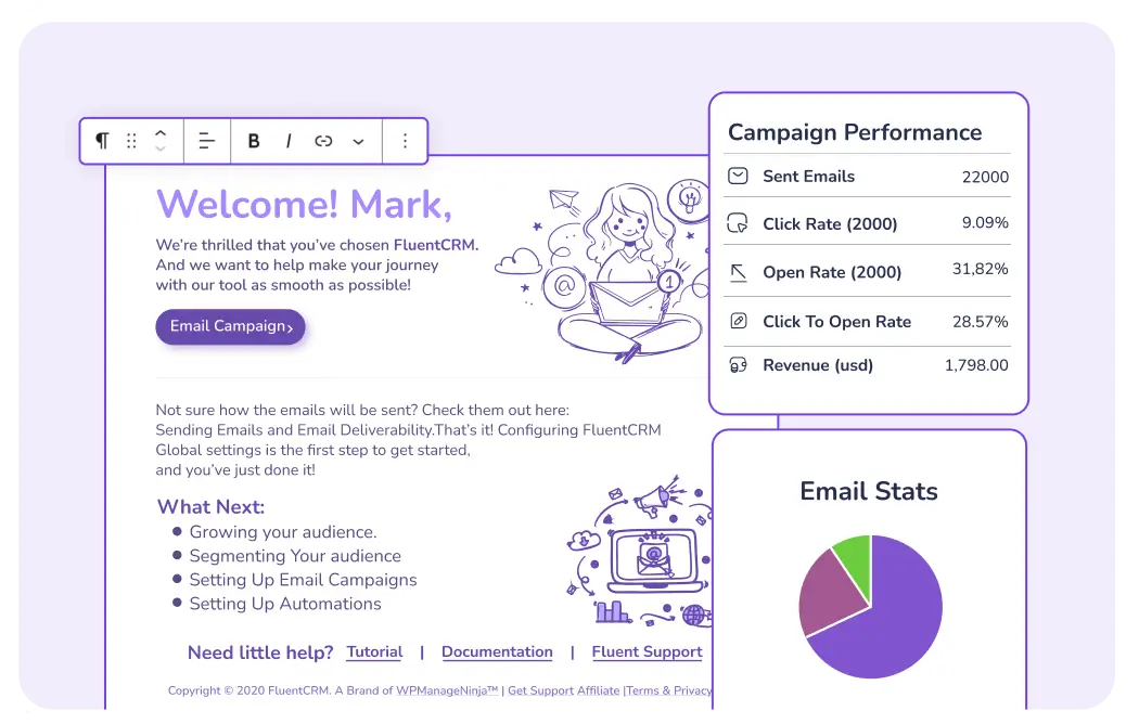send campaigns connect & convert! fcrm
