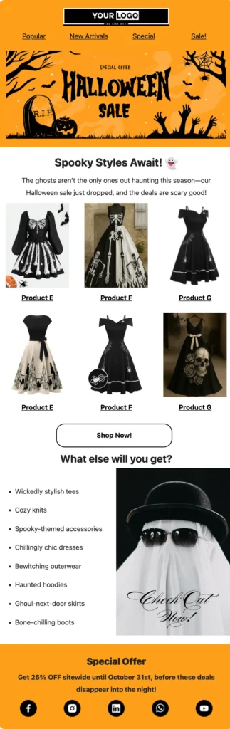 Halloween provide early access discount