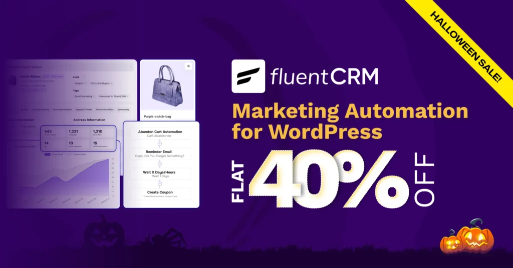 fluentcrm helloween deal banner