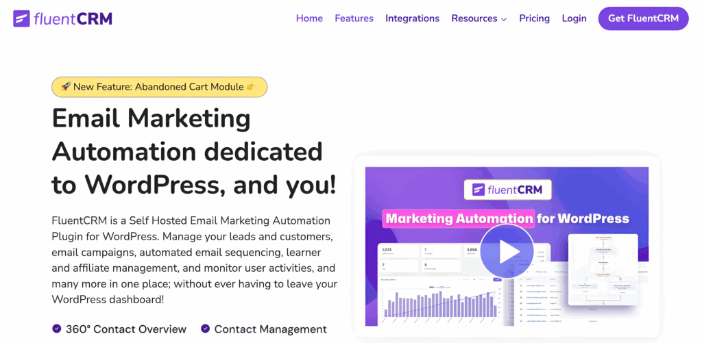 FluentCRM Homepage
