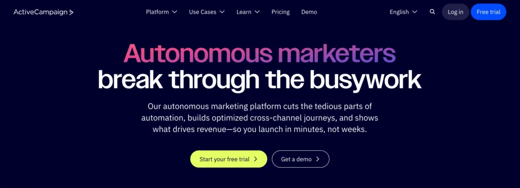 ActiveCampaign Homepage