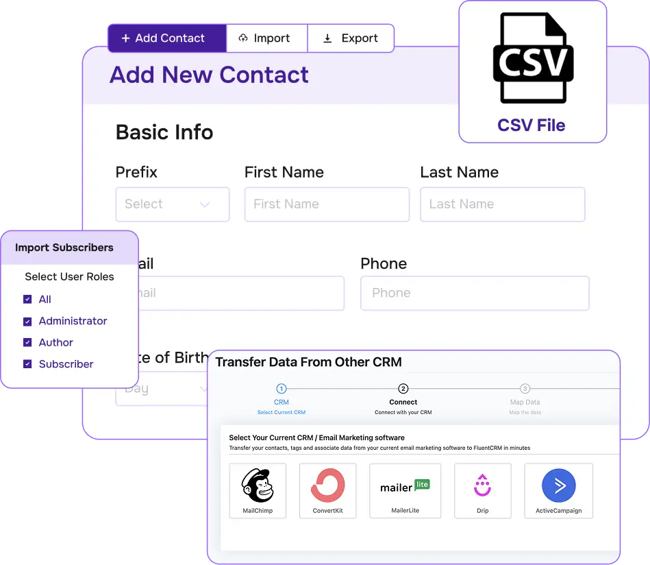 add or import your contacts banner 121