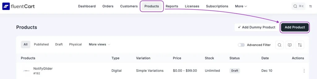 Add Your Digital Product