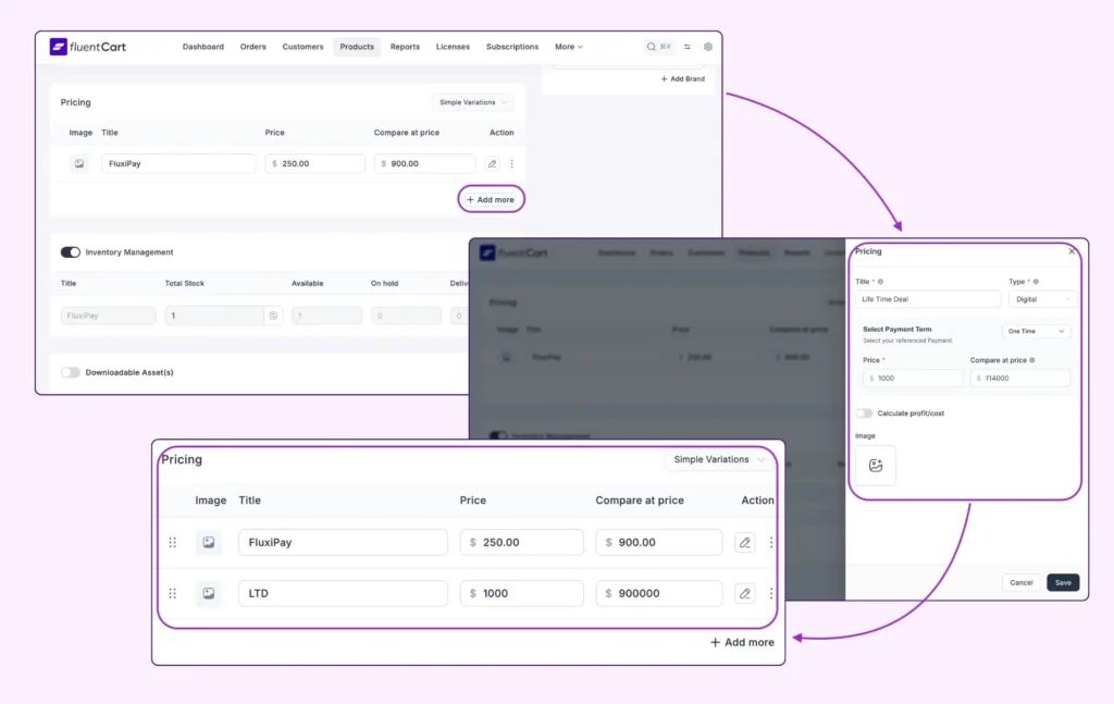 set your pricing according to your wish