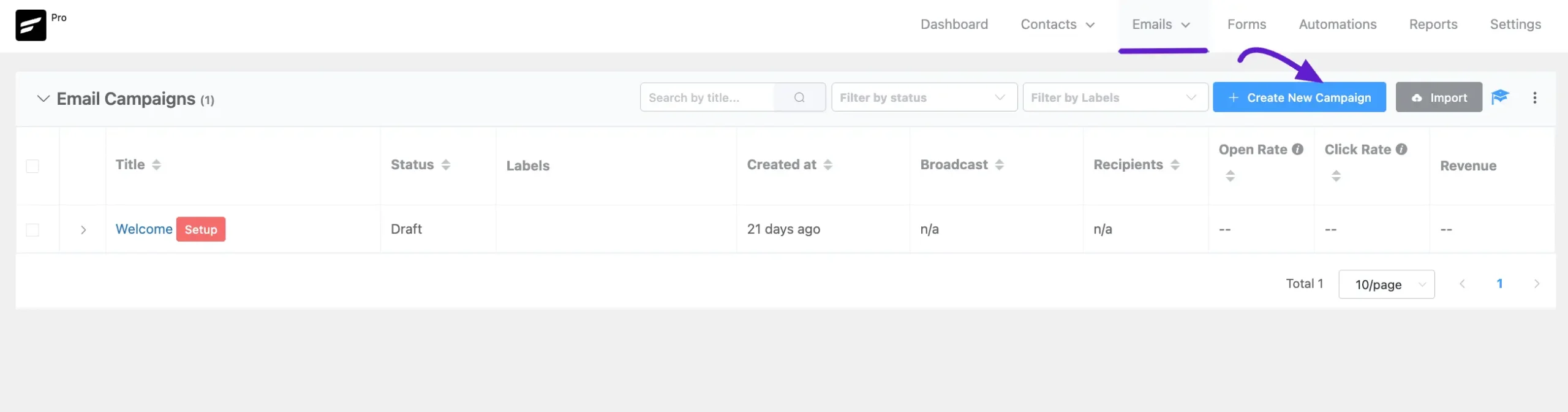 create a new campaign 8
