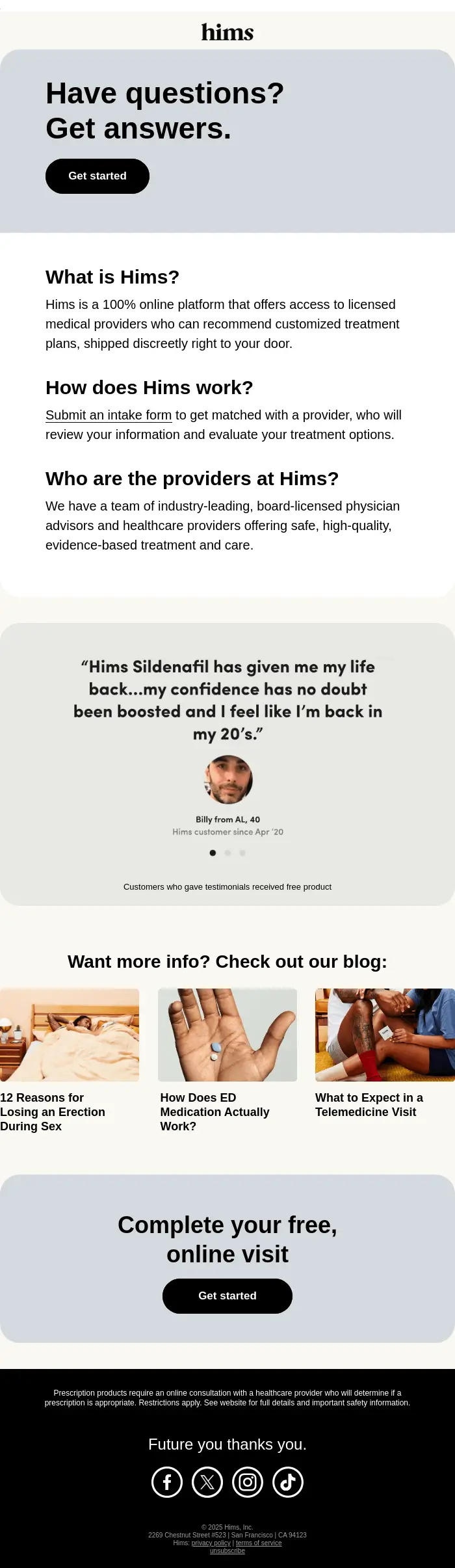 faq based browse abandonment email