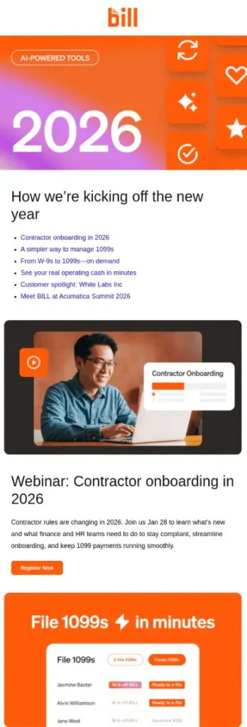 Real-Life Webinar Lead Nurturing Email Template: Bill