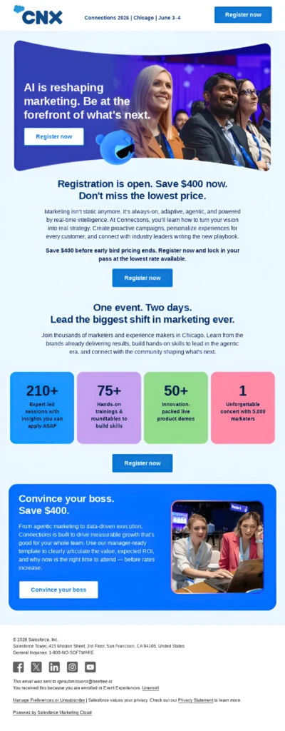 Real-Life Call-to-Action Lead Nurturing Email Template: Salesforce