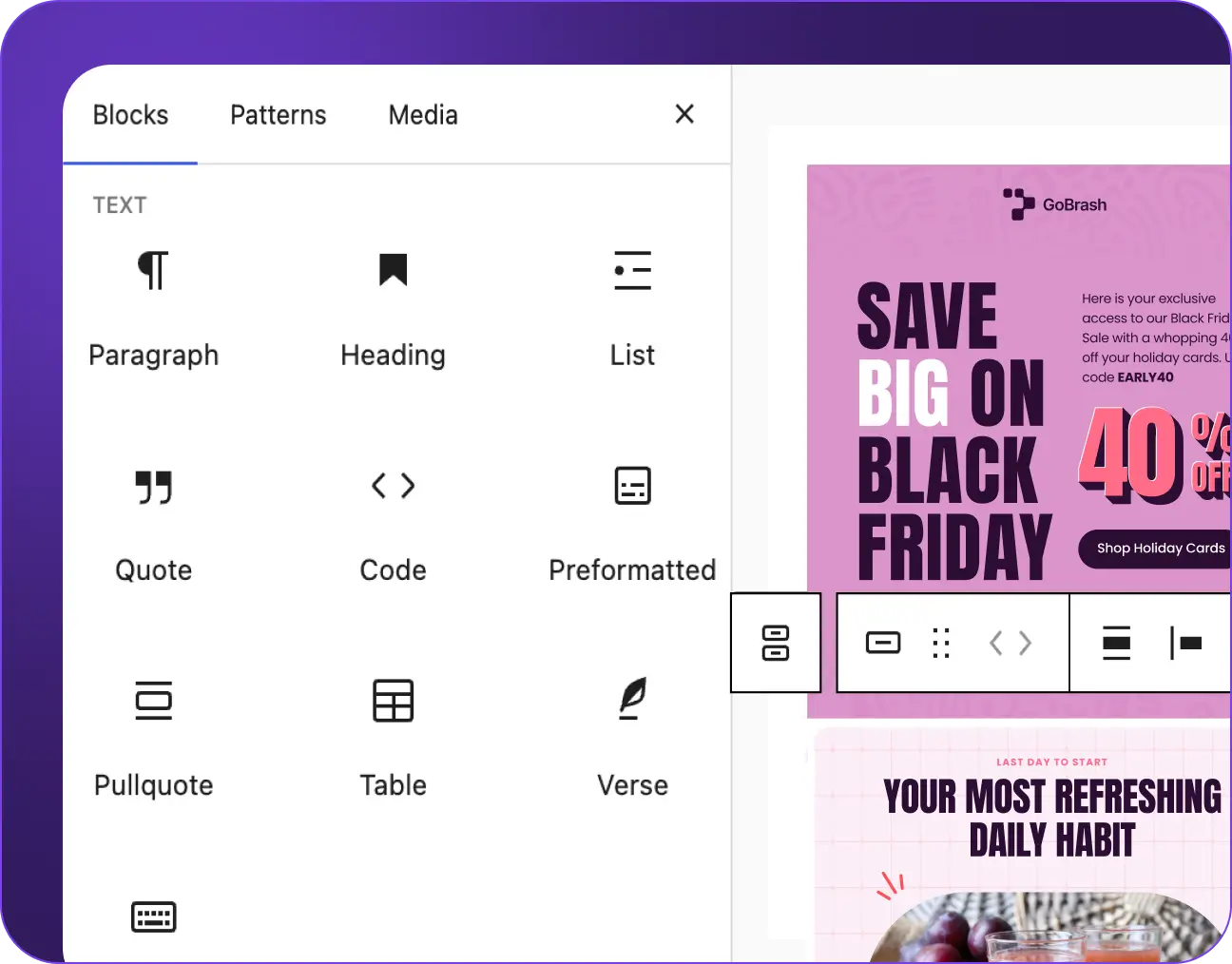 customize content tabs