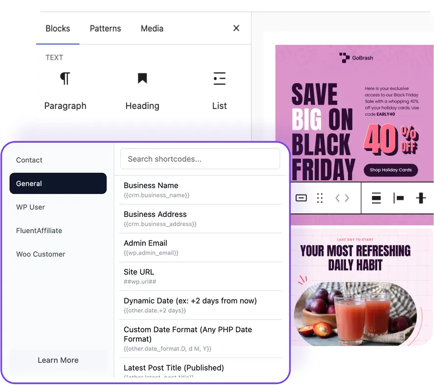 design emails your way. send with confidence!