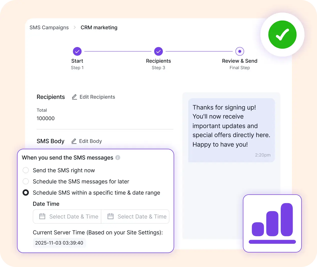 launch high impact sms campaigns in minutes