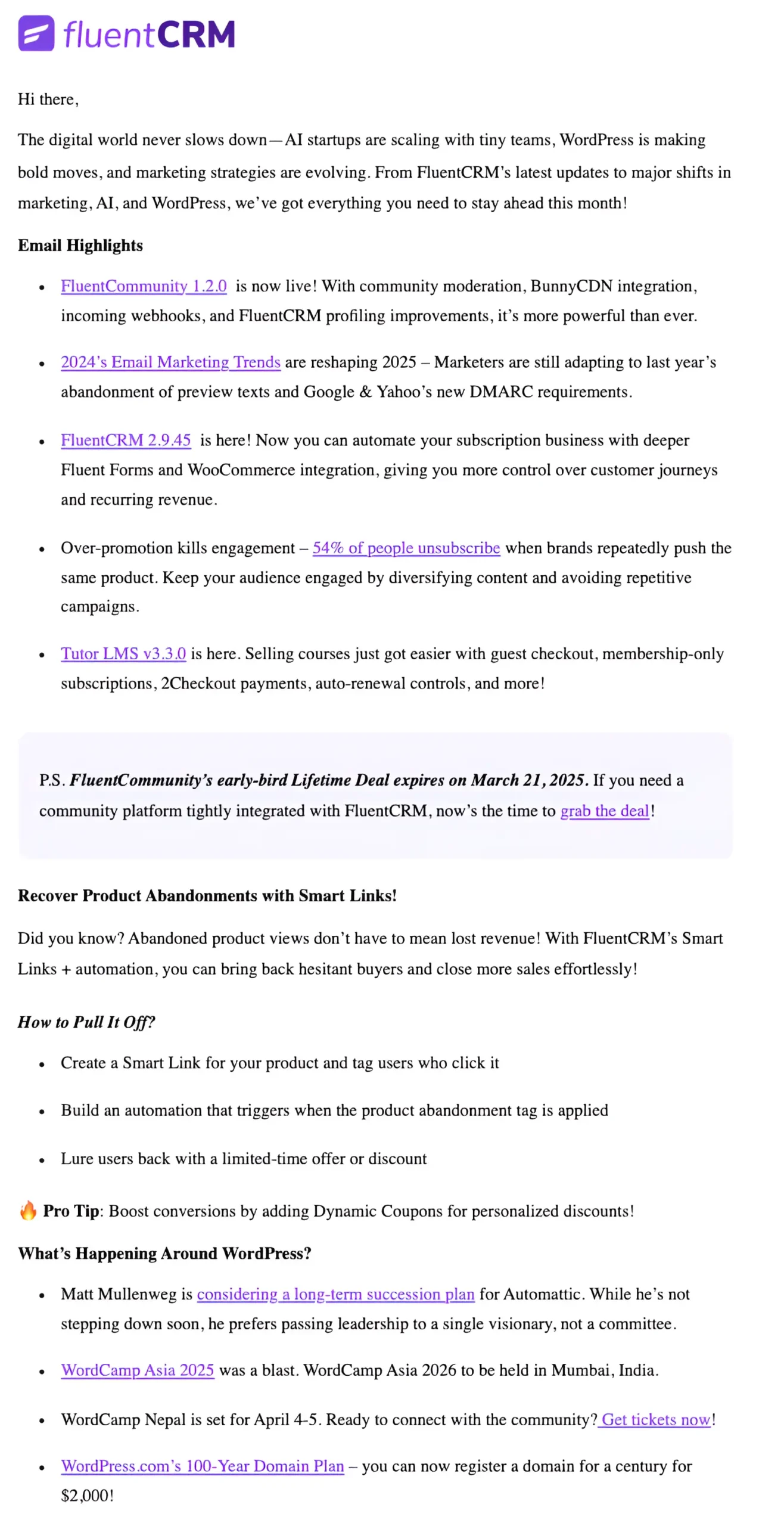 The Monthly Roundup Email