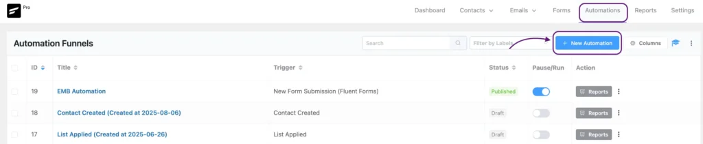 Create the Automation Funnel
