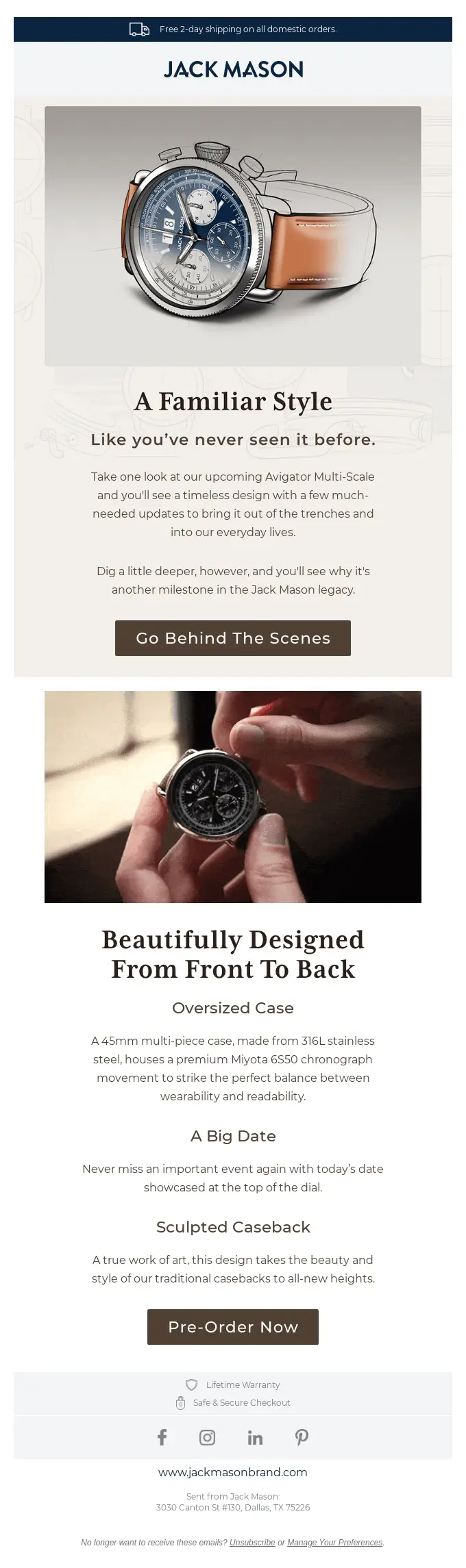 Behind-the-Scenes Update Email