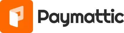 Microsoft PowerPoint logo with orange icon and dark gray text.