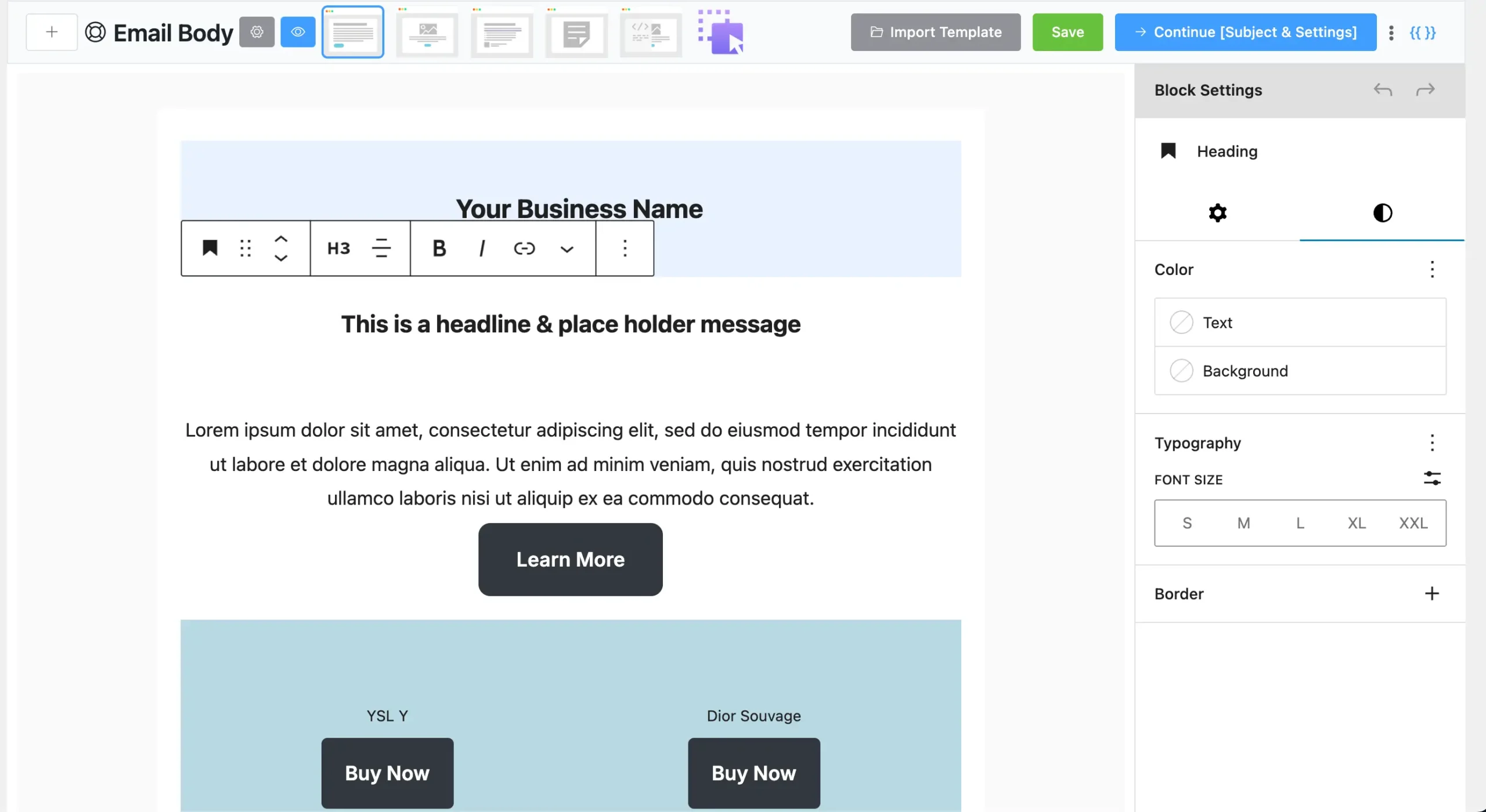 email builder old 2
