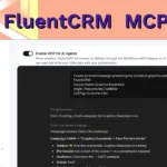 FluentCRM dashboard interface demonstrating AI-powered email campaign generation.