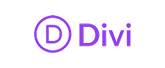 Divi logo with purple D in circle and text.