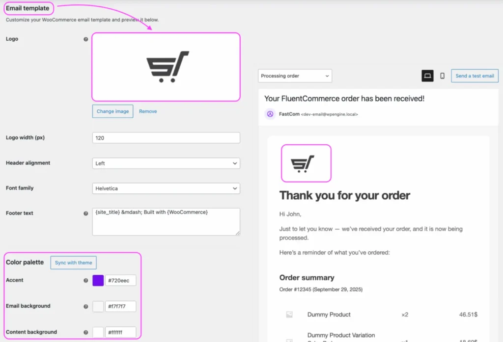 Email template customization