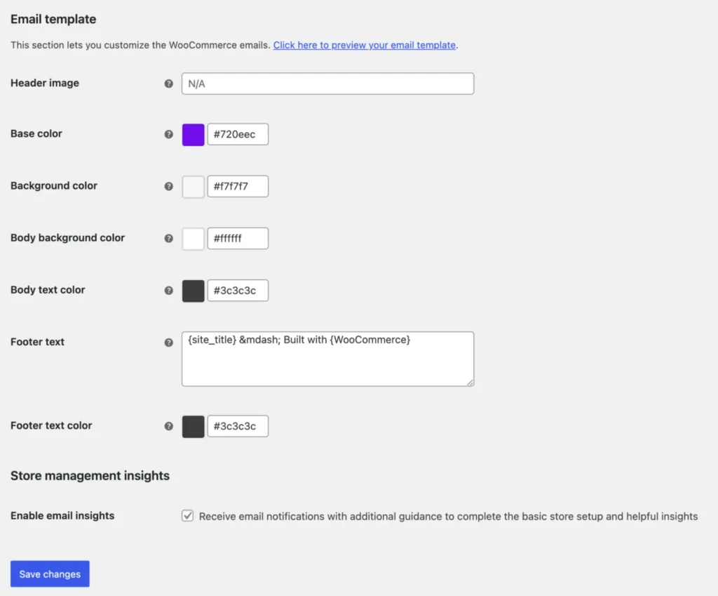 WooCommerce email template customization