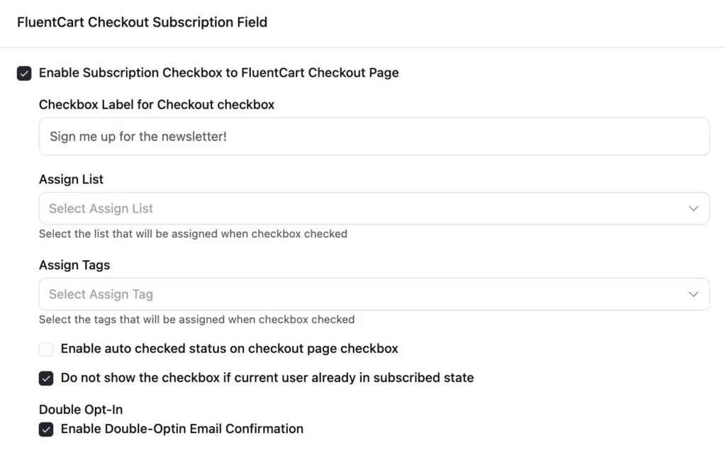 fluentcart checkout subscription