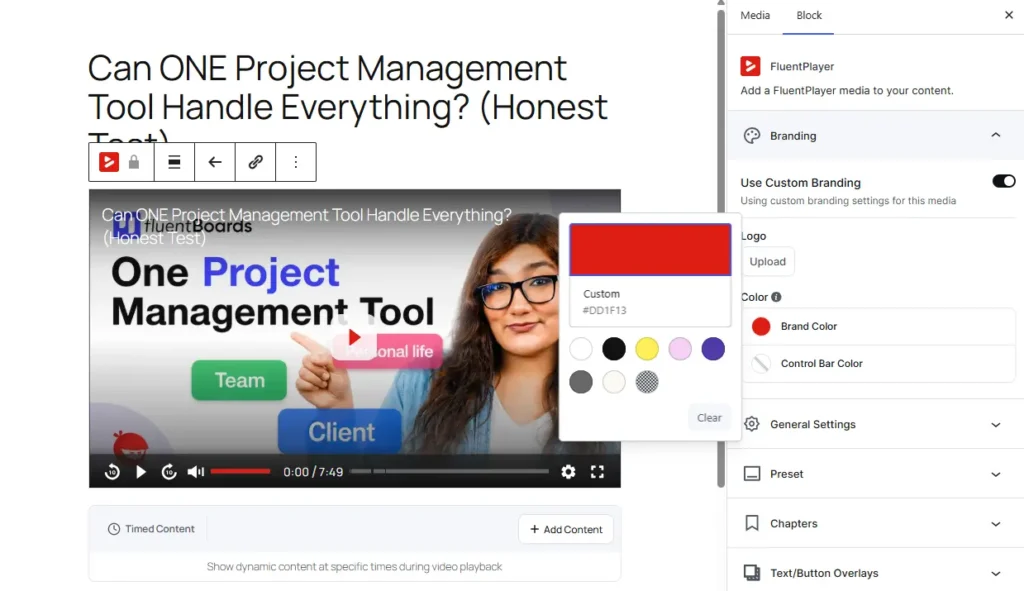 professional video