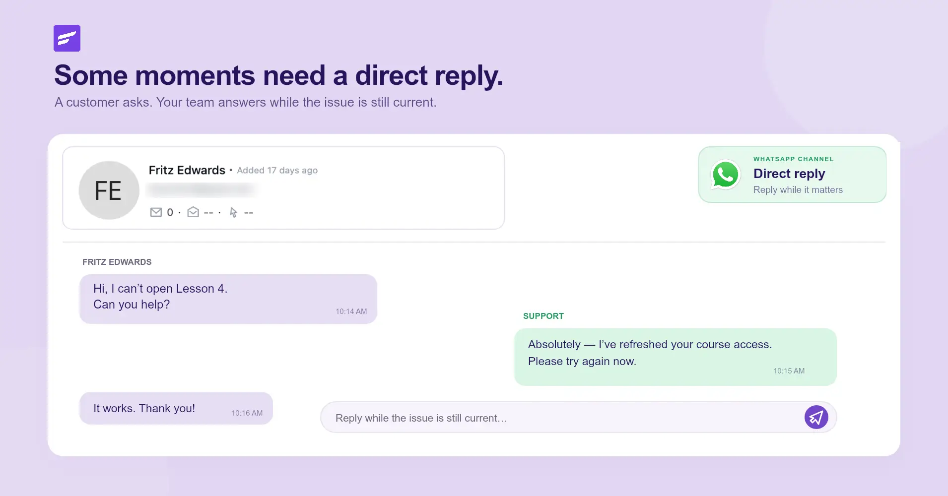 whatsapp conversation