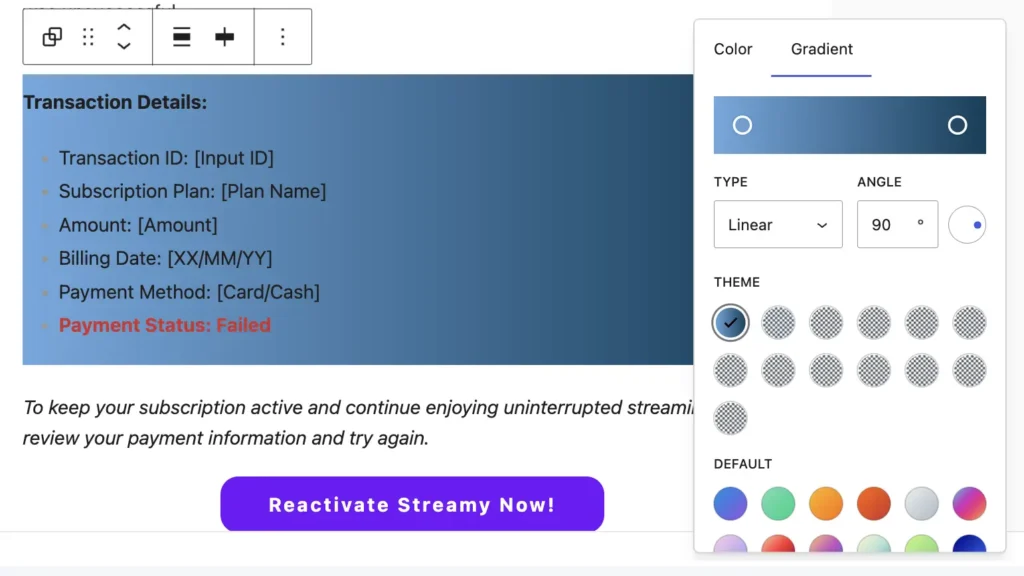 using theme colors in fluentcrm