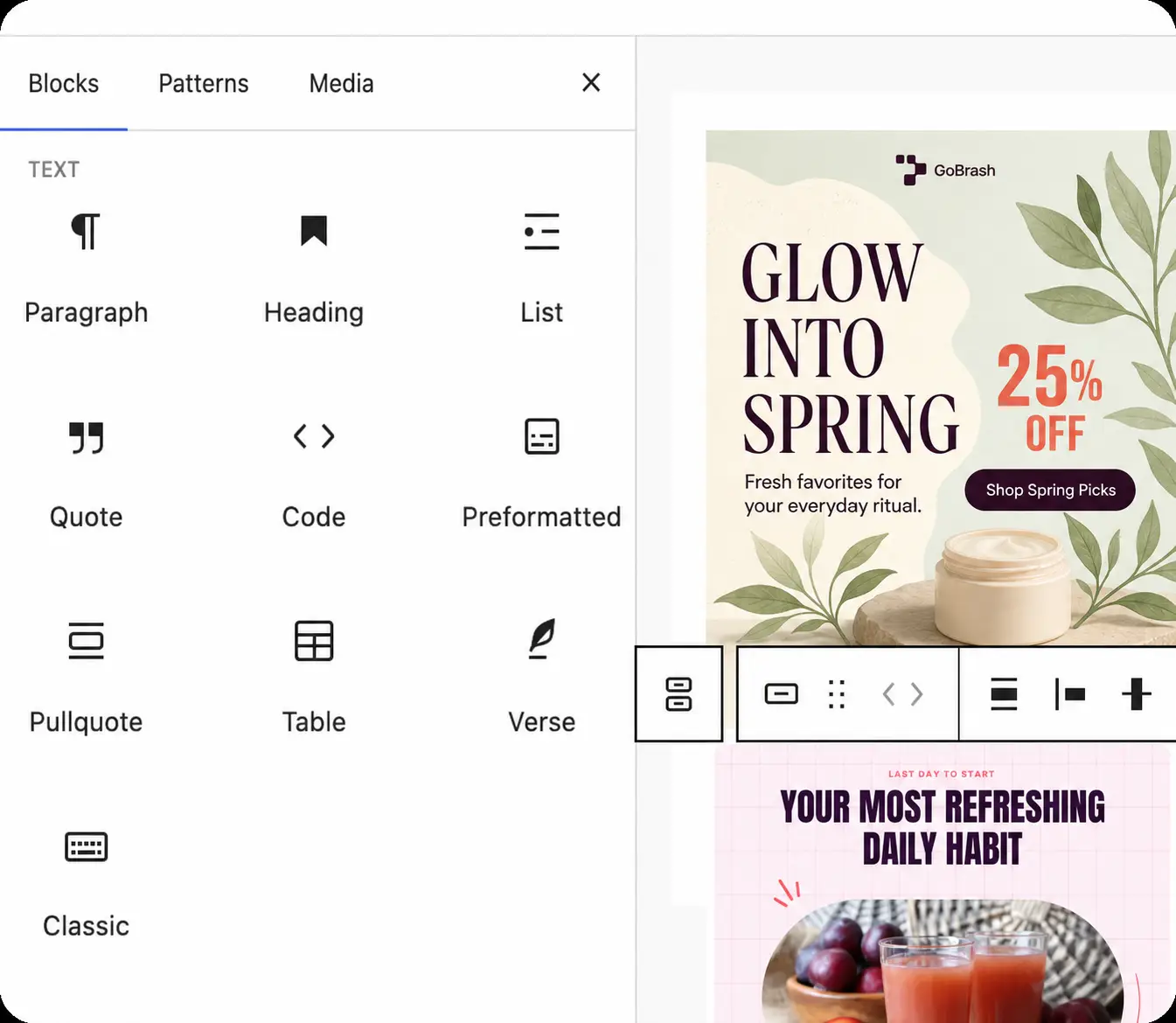 build with wordpress blocks