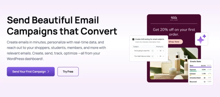 send targeted email campaigns with fluentcrm