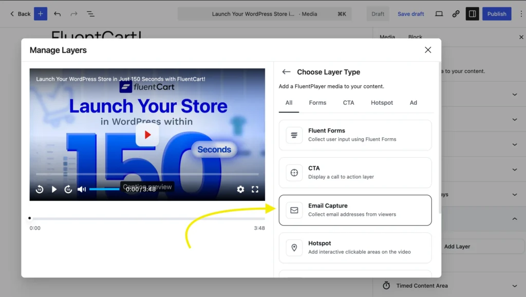 3. fluentplayer launch waitlist add layer