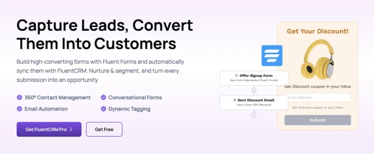 Marketing automation graphic for lead capture and customer conversion.