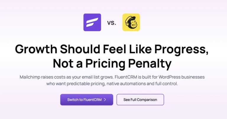 FluentCRM vs Mailchimp, mailchimp alernative