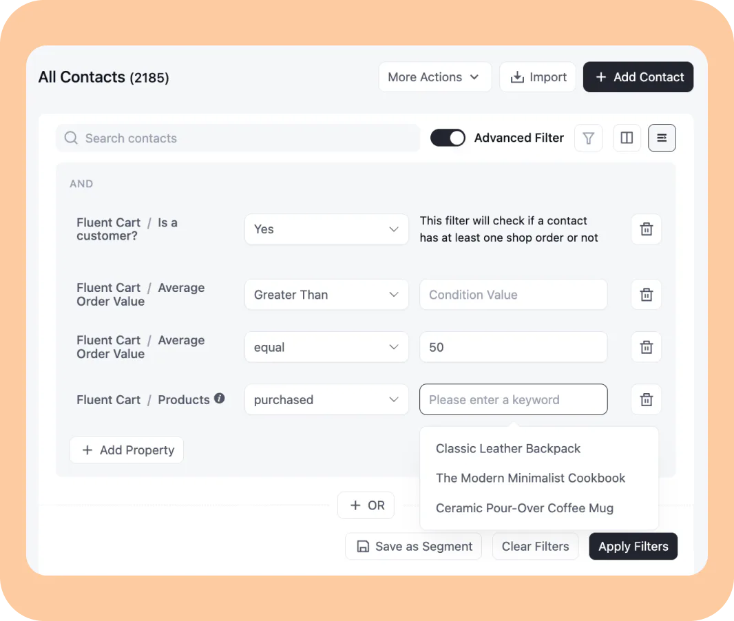 segment cart integration