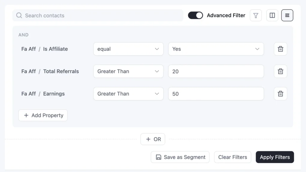 affiliate performance based segmentation
