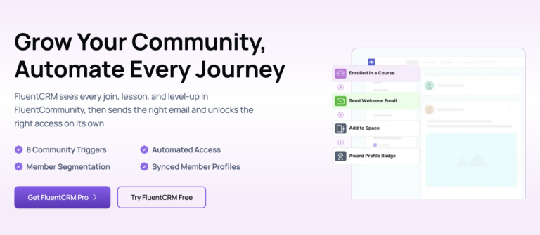 FluentCommunity integration with FluentCRM